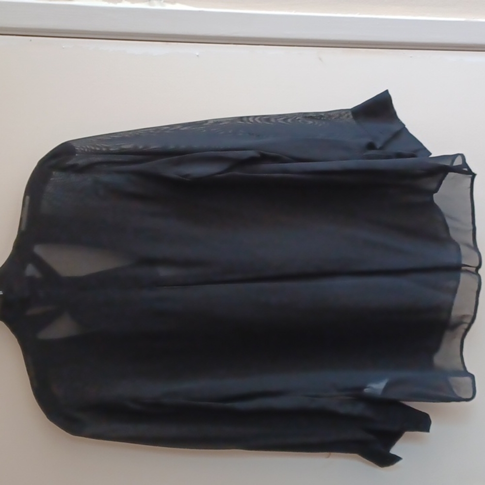 TOPSHOP BLACK BLAUSE Size 4 - Picture 2 of 6